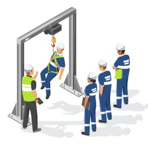 factory safety training Abseiling for industry worker workshop meeting isometric isolated factory safety training Abseiling for industry worker workshop meeting isometric isolated